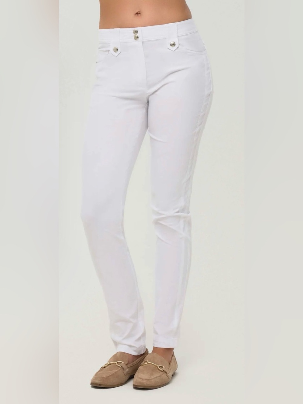 Anatomie Skyler Slim Travel White Pants size L